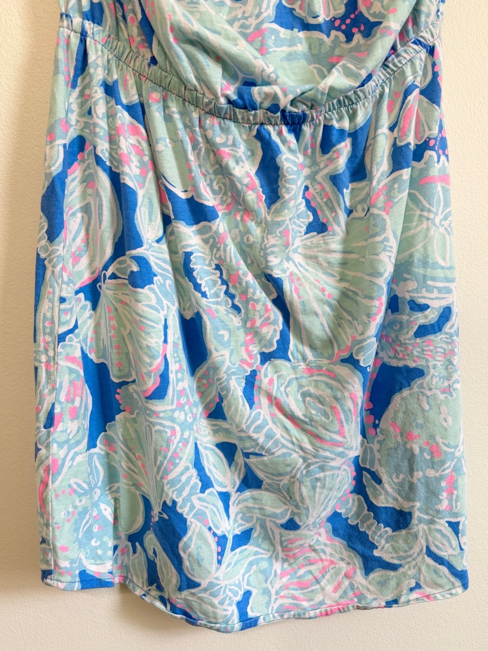 Lily Pulitzer Floral Blue Windsor Dress Size Large Beach Tropical - Picture 4 of 6